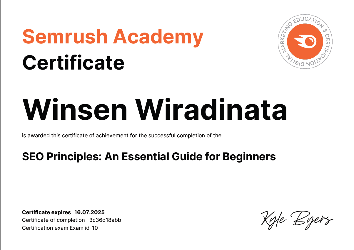 Certificate